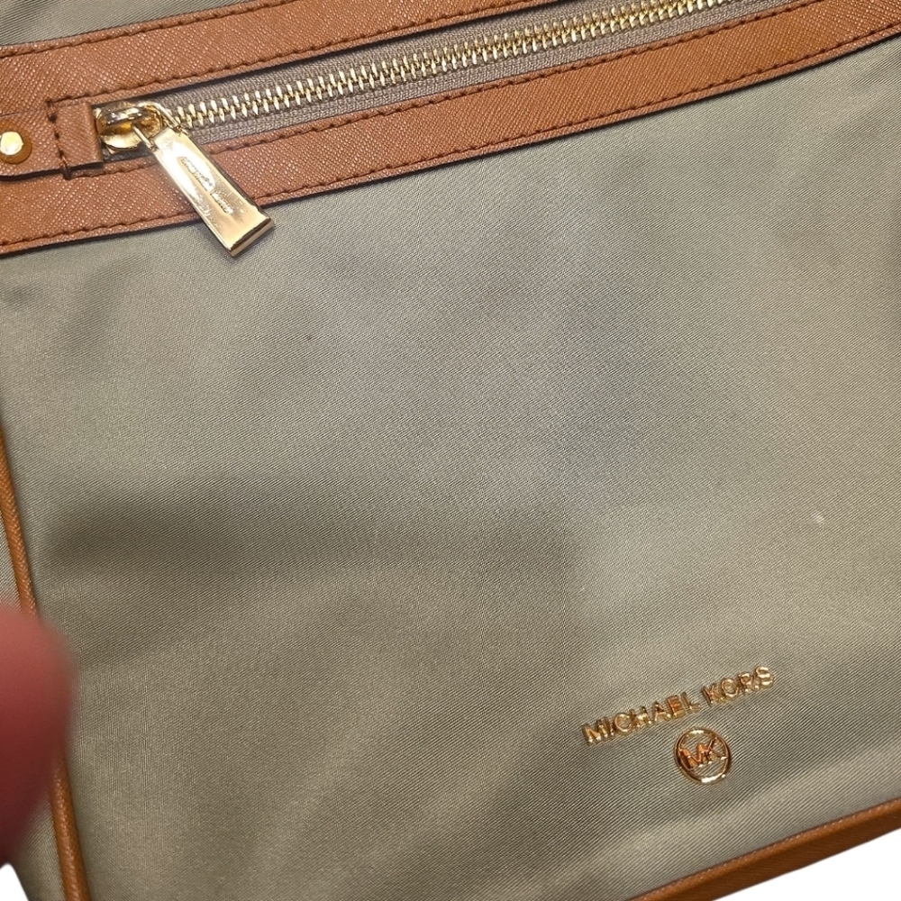 Michael Kors Olive Green Nylon crossbody- Current Collection - Picture 2 of 15
